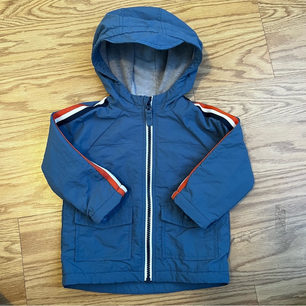 Little Me Blue Baby Fleece Rain coat Jacket Size 18M
